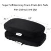 Ergonomic Memory Foam Office Chair Armrest Pads, Comfy Gaming Chair Arm Rest Covers for Elbows and Forearms Pressure Relief(Set of 2), Stretch Fit, Black - Image 4