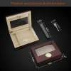 Handmade Cigar Humidor, Cedar Cigar Desktop Box with Humidifier and Hygrometer, Glass Top for 25 Cigars (20-25 Cigars) - Image 2
