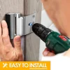 Home Security Door Lock with 8 Screws, Childproof Door Reinforcement Lock with 3 Inch Stop Withstand 800 lbs for Inward Swinging Door,Upgrade Night Lock to Defend Your Home (Silver) - Image 3