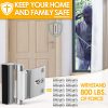 Home Security Door Lock with 8 Screws, Childproof Door Reinforcement Lock with 3 Inch Stop Withstand 800 lbs for Inward Swinging Door,Upgrade Night Lock to Defend Your Home (Silver) - Image 4
