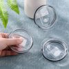 Siisll 5 Pcs 20 oz Skinny Replacement Lids Tumbler Replacement Lids Plastic Splash Resistant Lids Covers Spill Proof Skinny Tumbler Lid Cup Covers (Clear Color) - Image 4