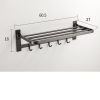 Stainless Steel Over Door Towel Rack Bar Holders for Universal Fit on Over Cabinet Cupboard Doors 2 Pack (Sliver) - Image 2