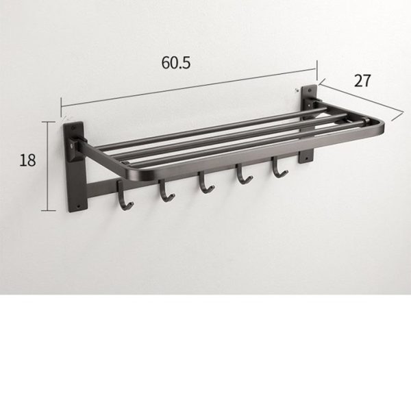 Stainless Steel Over Door Towel Rack Bar Holders for Universal Fit on Over Cabinet Cupboard Doors 2 Pack (Sliver) - Image 2