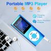Portable MP3 Player with Bluetooth 5.0, Music Player with 32GB TF Card,HiFi Speaker,FM,Earphone,MP3 Music Player with Voice Recorder/Video/Photo Viewer/E-Book Player for Kids,Running,Walking(Blue) - Image 2